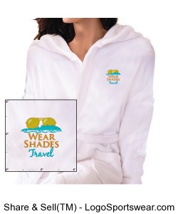 Towel Specialties Unisex Hooded Coral Fleece Robe Design Zoom
